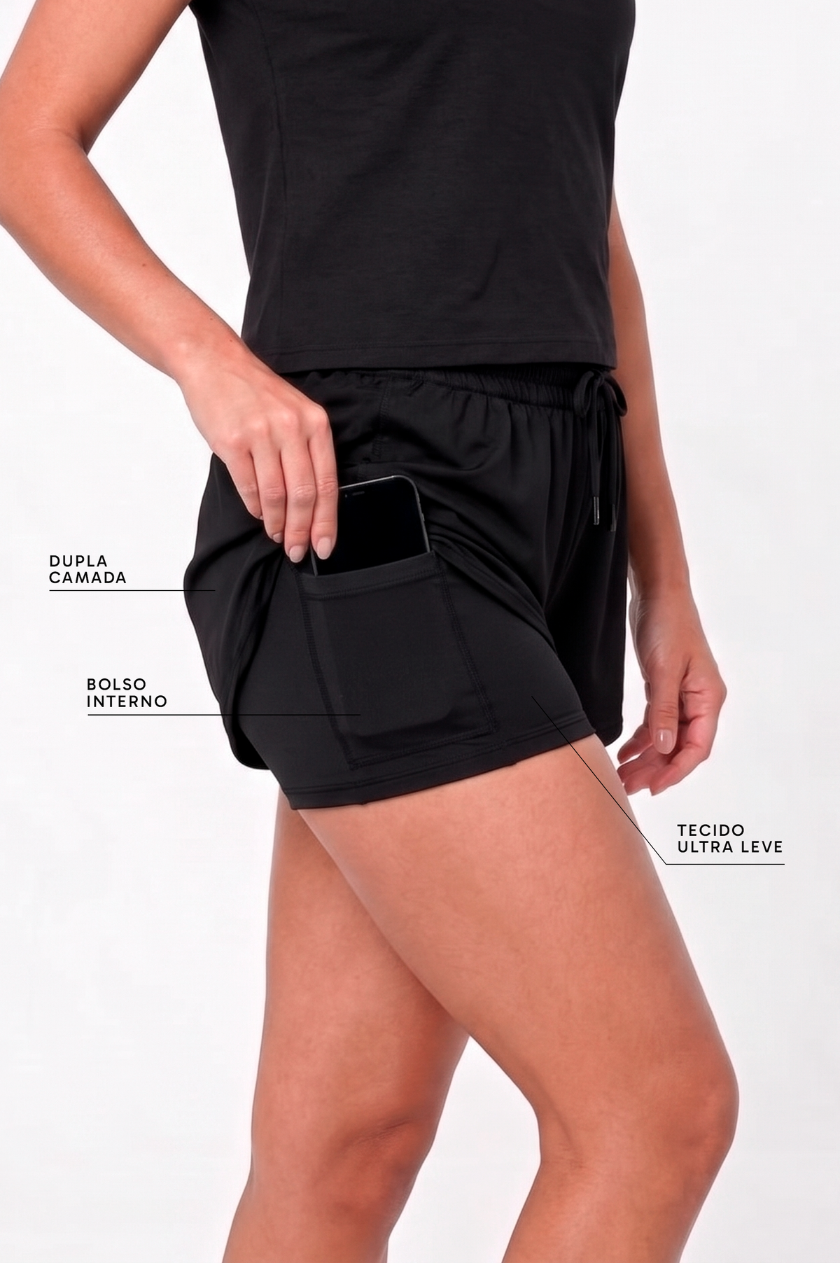 Short Feminino 2 em 1 - Provérbios