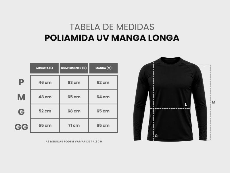 POLIAMIDA MANGA LONGA UV - BRANCA