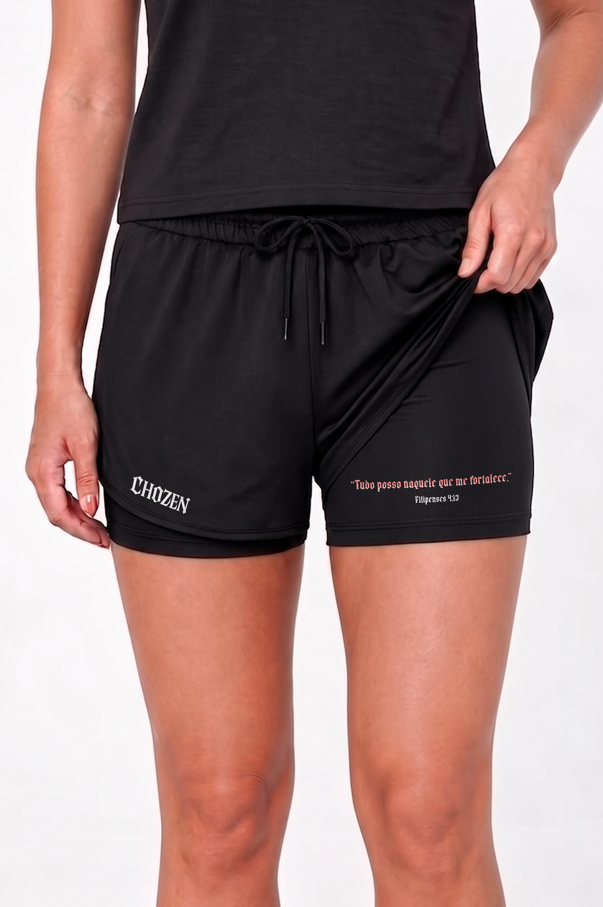 Short Feminino 2 em 1 - Filipenses