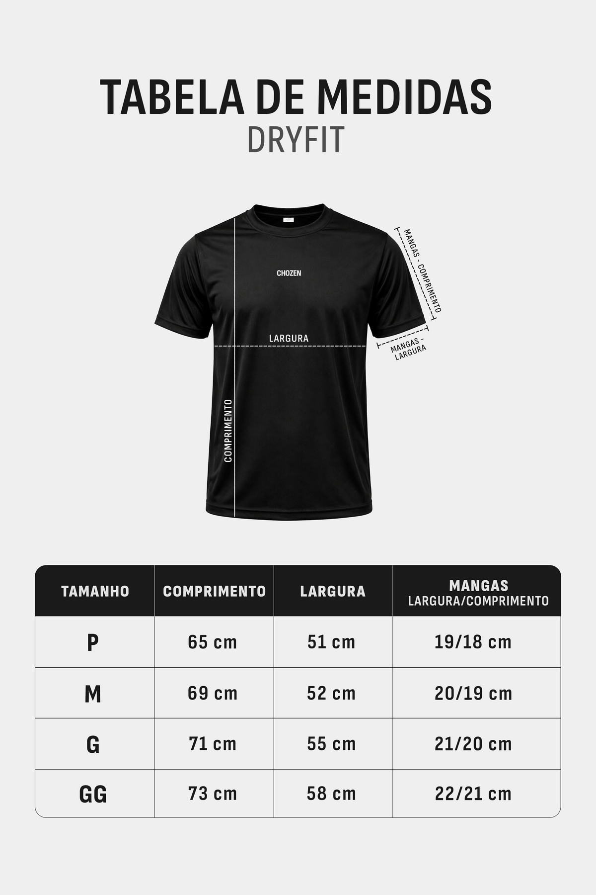 Kit 5 Dry Fits - Identidade